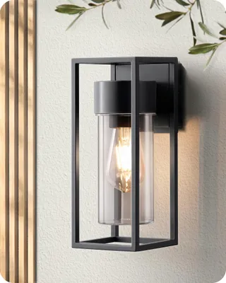 EDISHINE Moderne Wandlamp Binnen Buiten IP44 Zwart