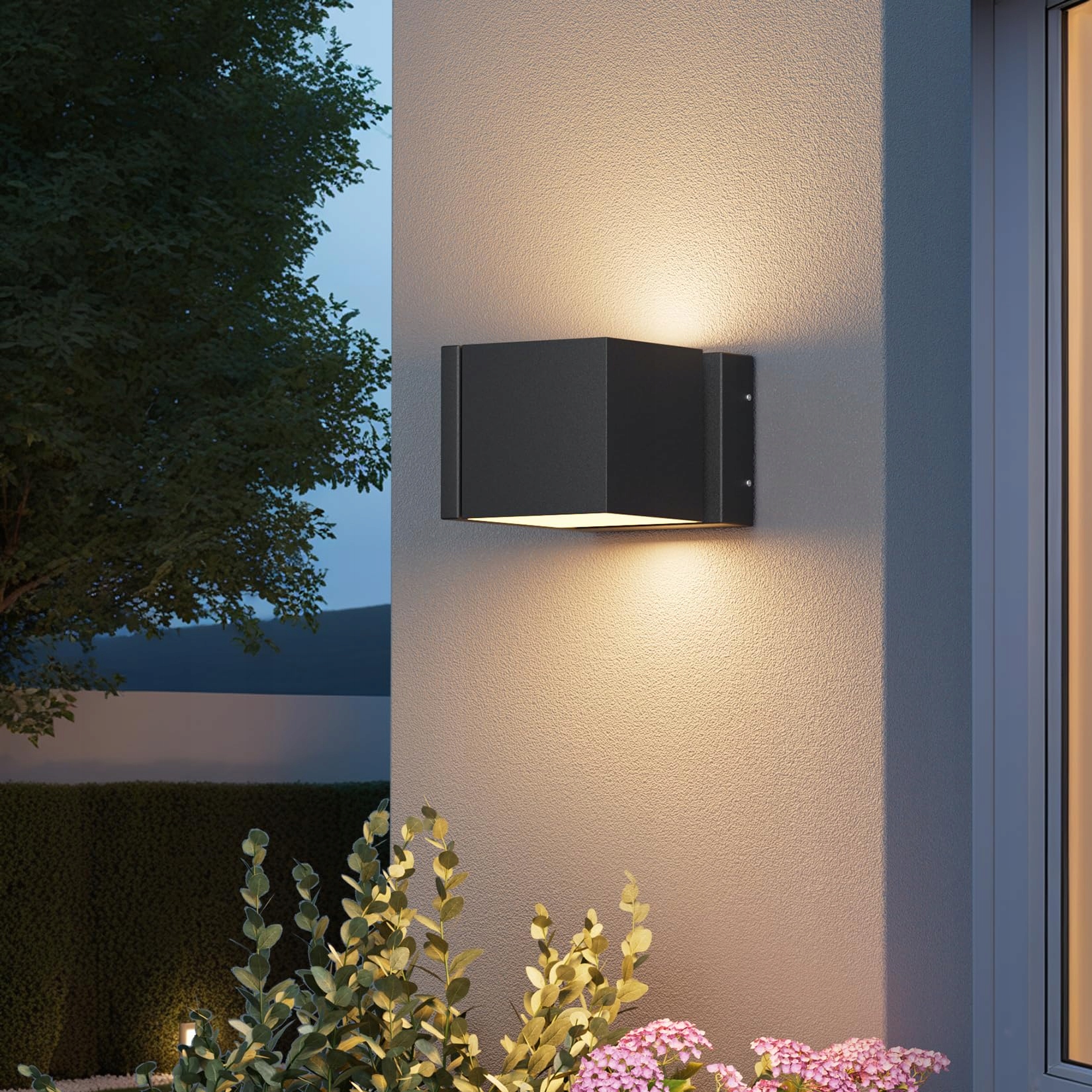 K-BRIGHT Buitenwandlamp 18W 3000K IP54 Zwart