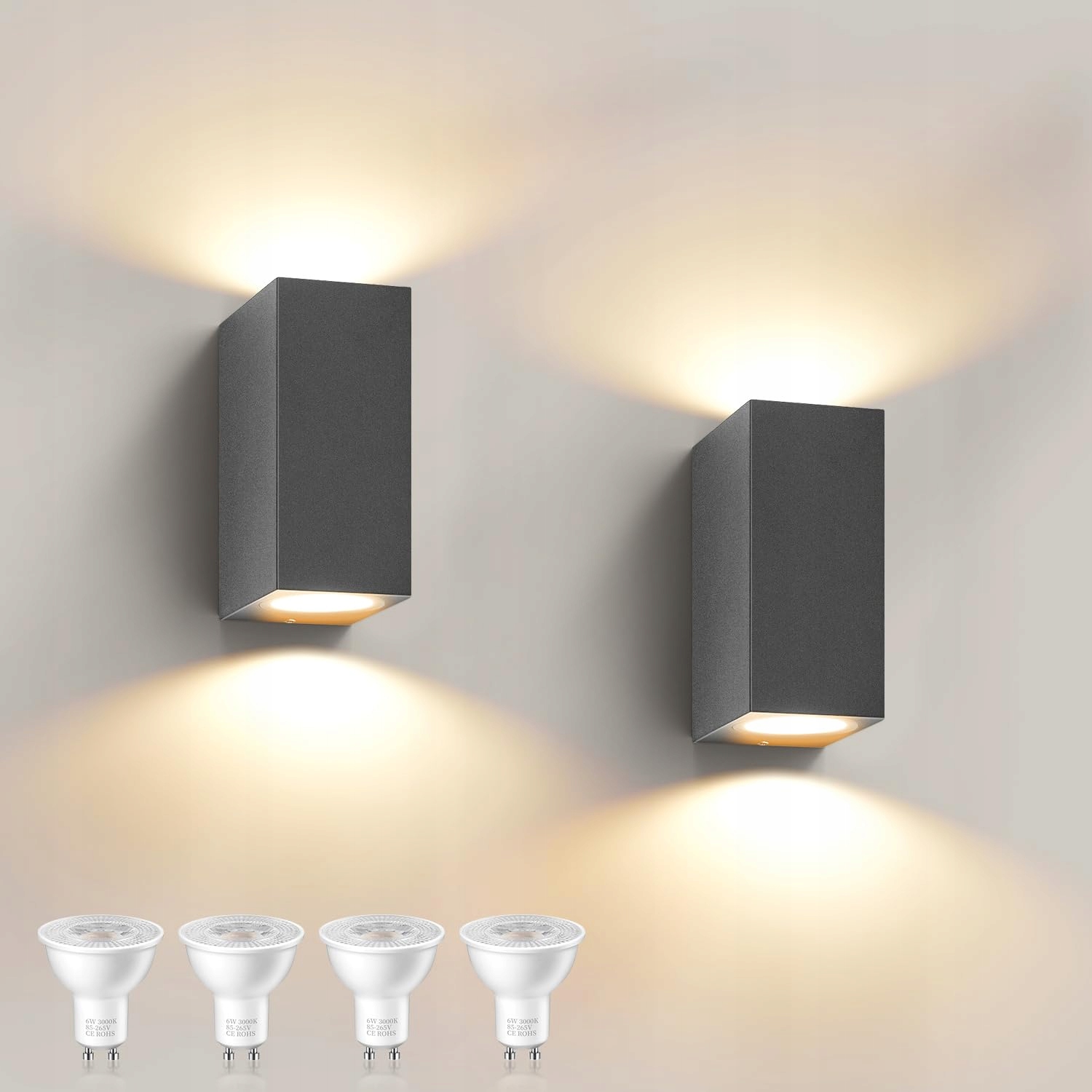 PHILIPS Buitenwandlamp IP65 10W 3000K Aluminium Antraciet