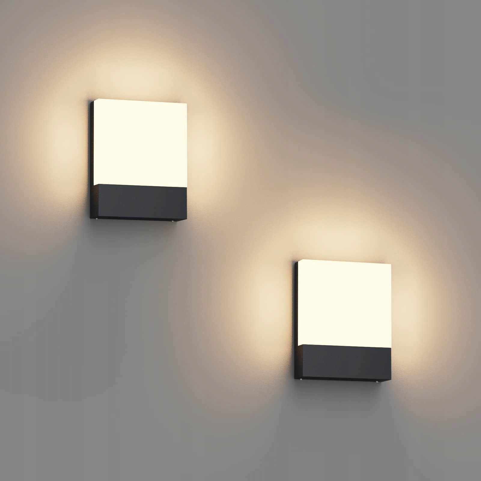 KLIGHTEN Set 2 LED Buitenwandlamp 24W IP65 Modern