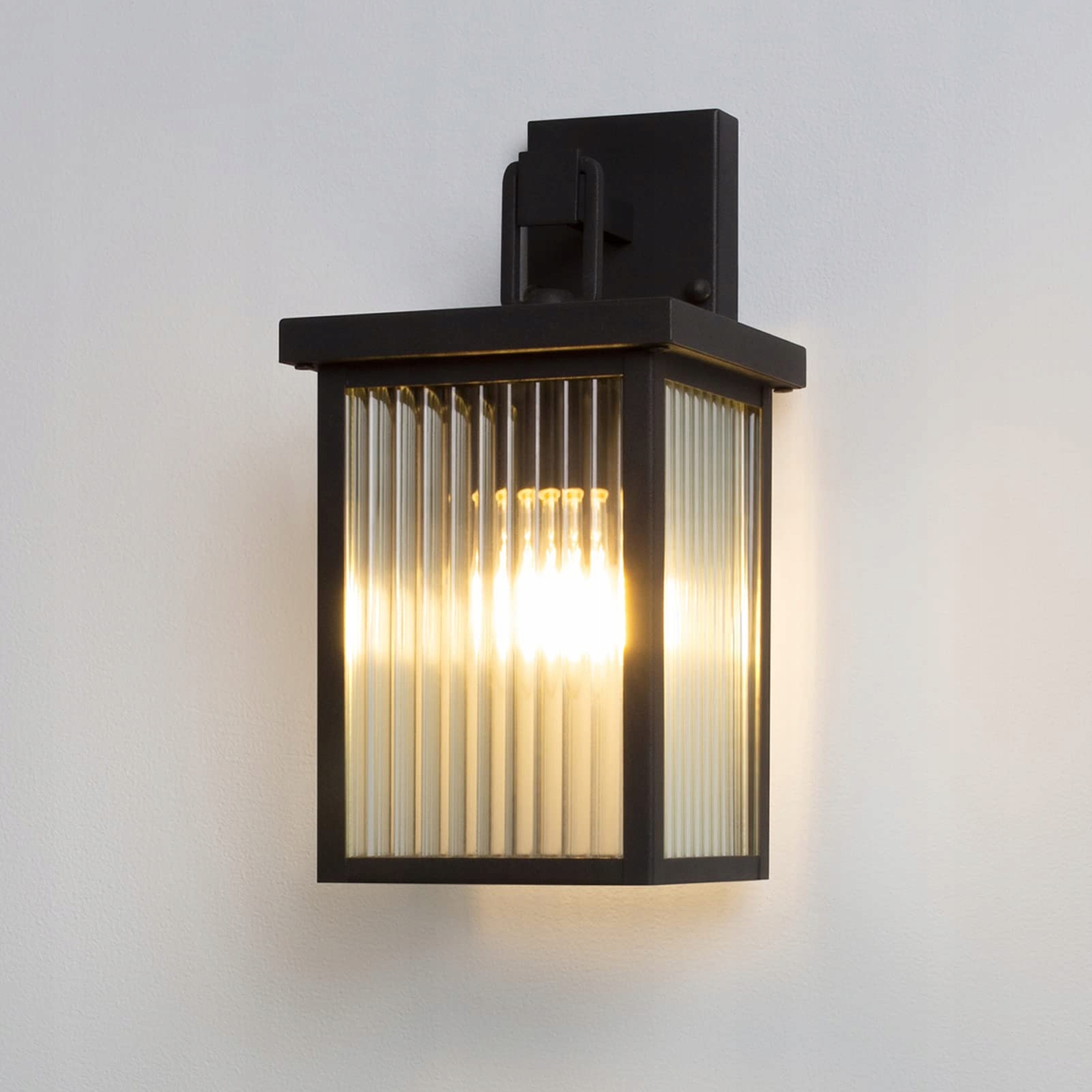 DAWALIGHT Buitenwandlamp E27 Glas Metaal Corrosiebestendig Zwart