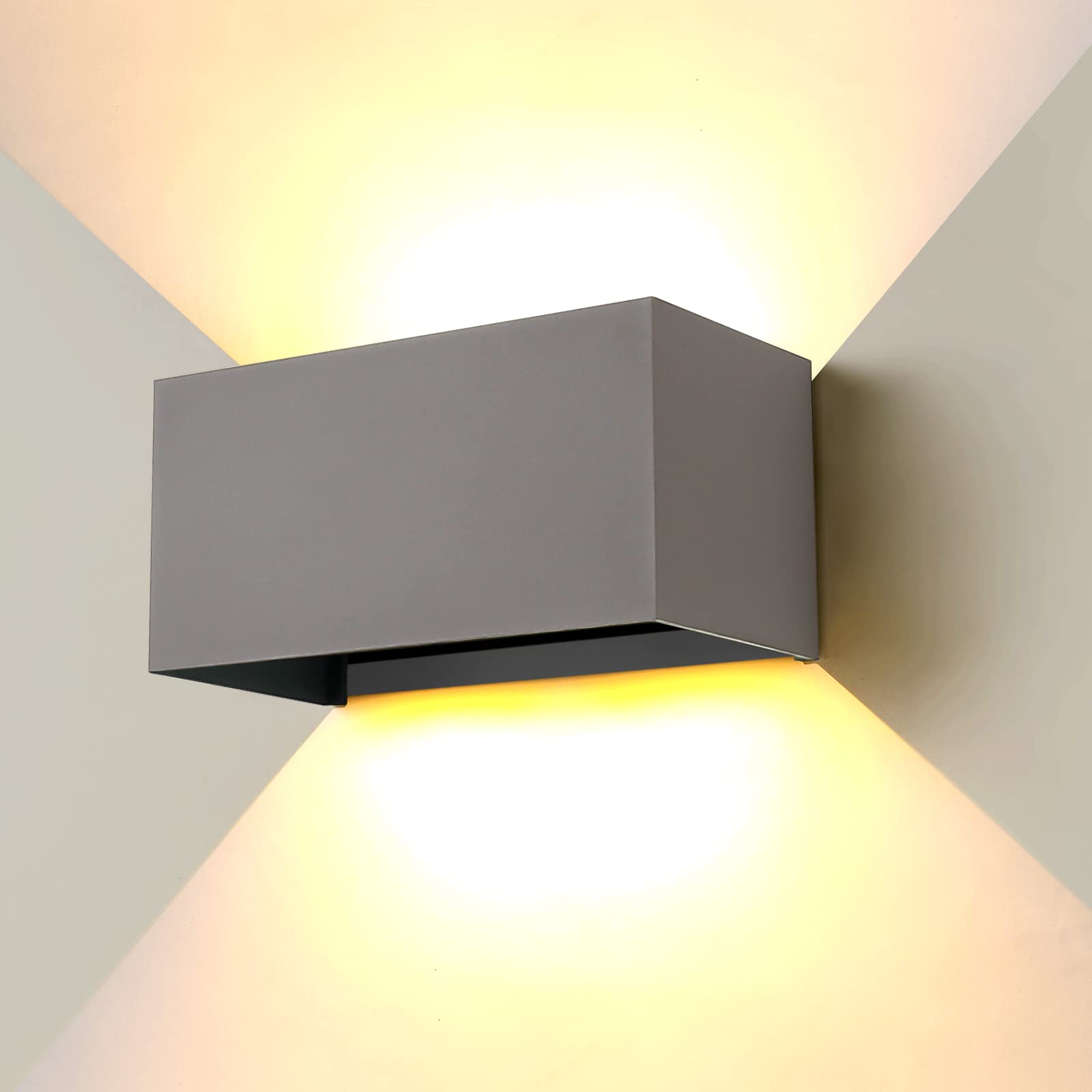 ENCOFT LED Wandlamp Binnen Buiten 24W Grijs IP65 3000K