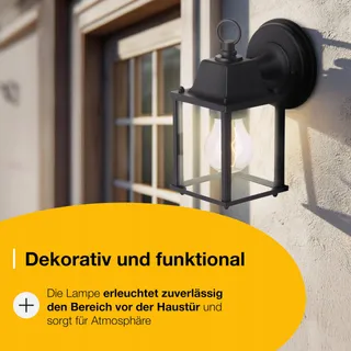 BRILLIANT Irvin Buitenwandlamp Zwart IP23 E27 LED — miniatuur 5