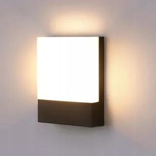 LIGHTSJOY LED Buitenwandlamp 3000K IP65 Zwart Aluminium
