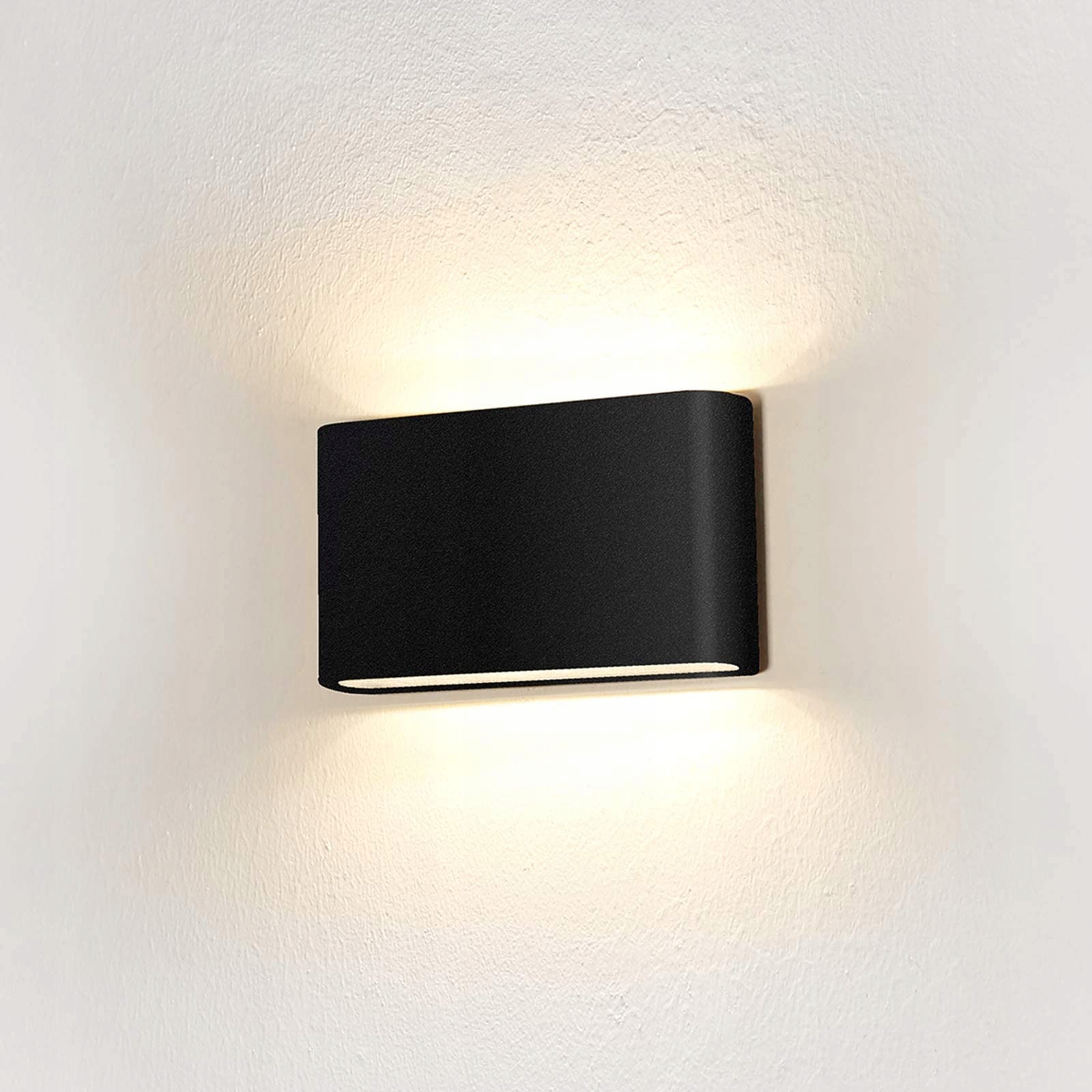 HLFVLITE LED Wandlamp Binnen Buiten 6W IP54 Warmwit Zwart