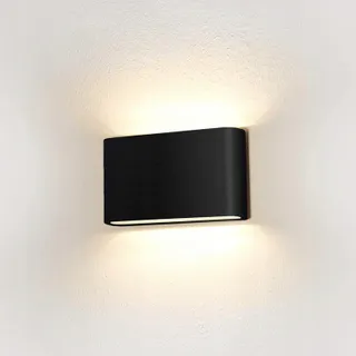 HLFVLITE LED Wandlamp Binnen Buiten 6W IP54 Warmwit Zwart
