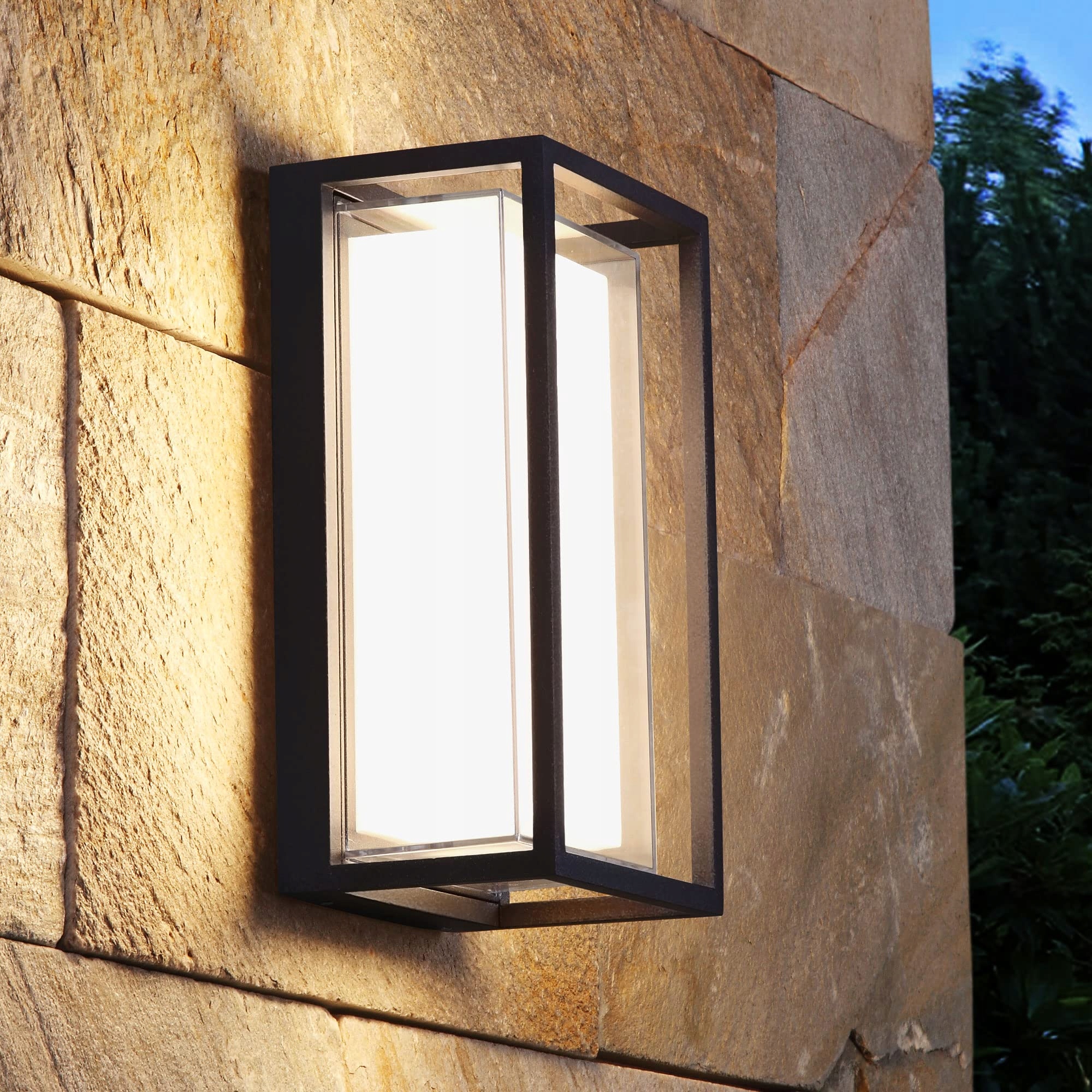 WAYEE LED Buitenwandlamp 12W Zwart Waterdicht 2 Stuks