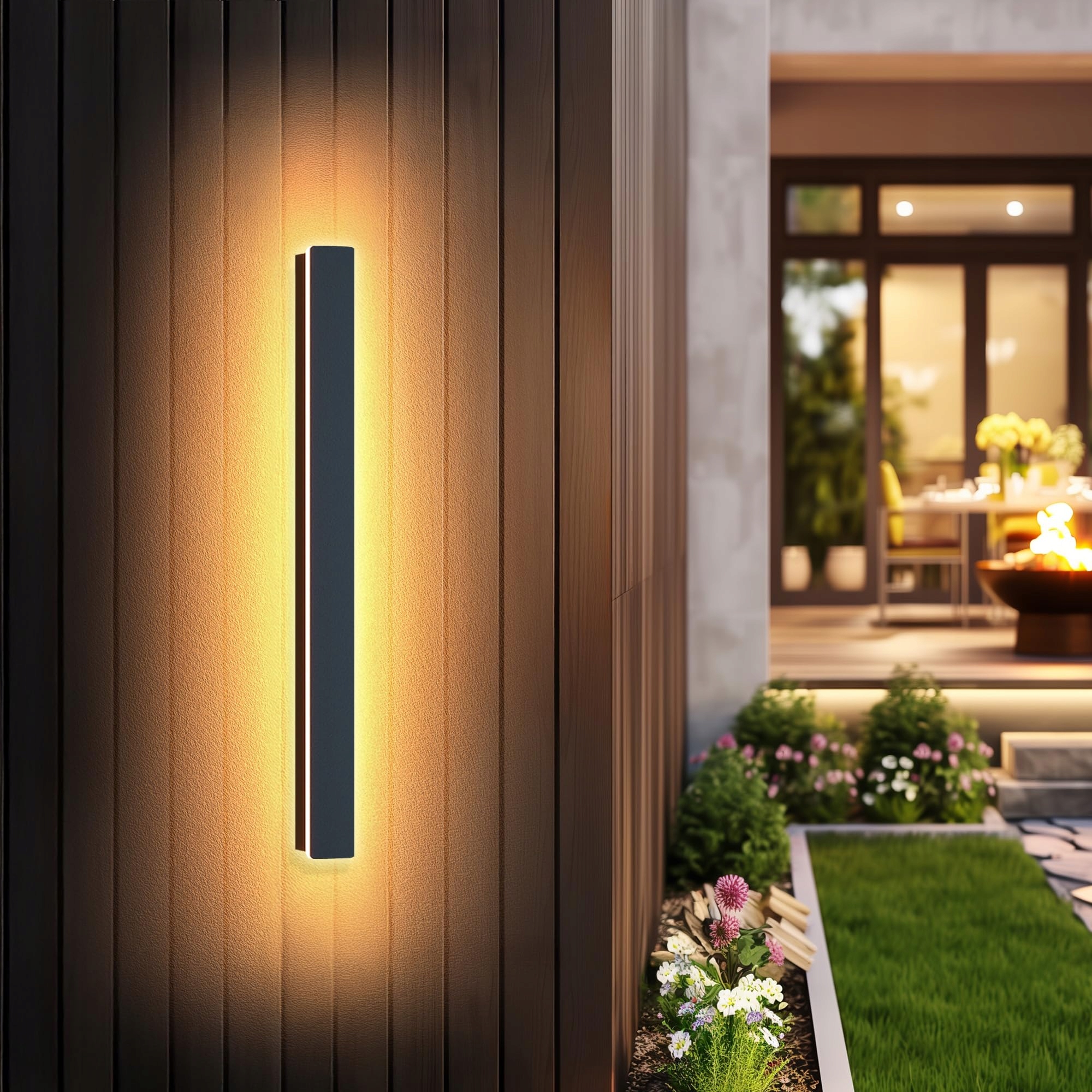 LED Wandlamp Binnen Buiten Zwart Waterdicht 80cm 16W IP65