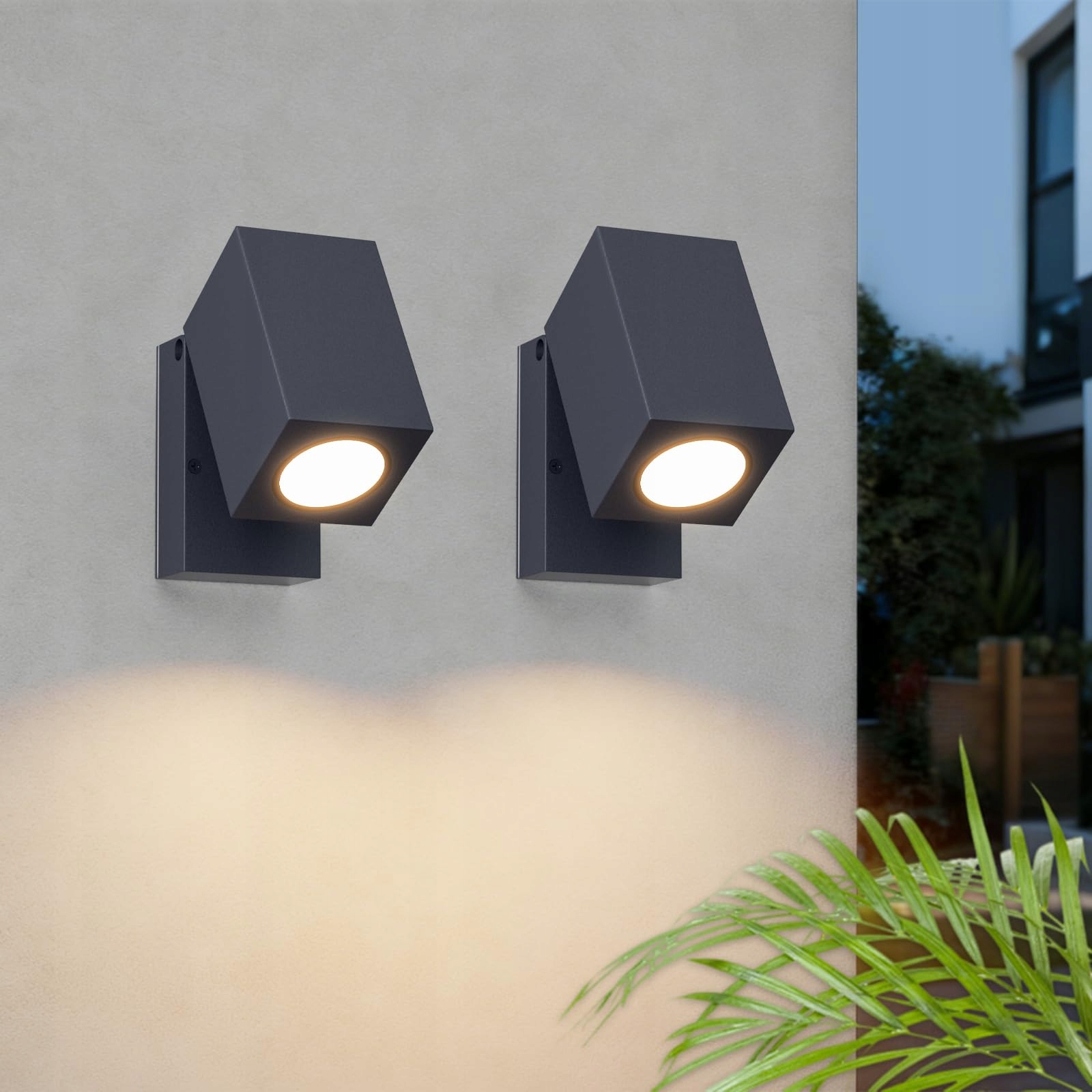 AIPSUN Buitenwandlamp IP65 GU10 Aluminium Antraciet