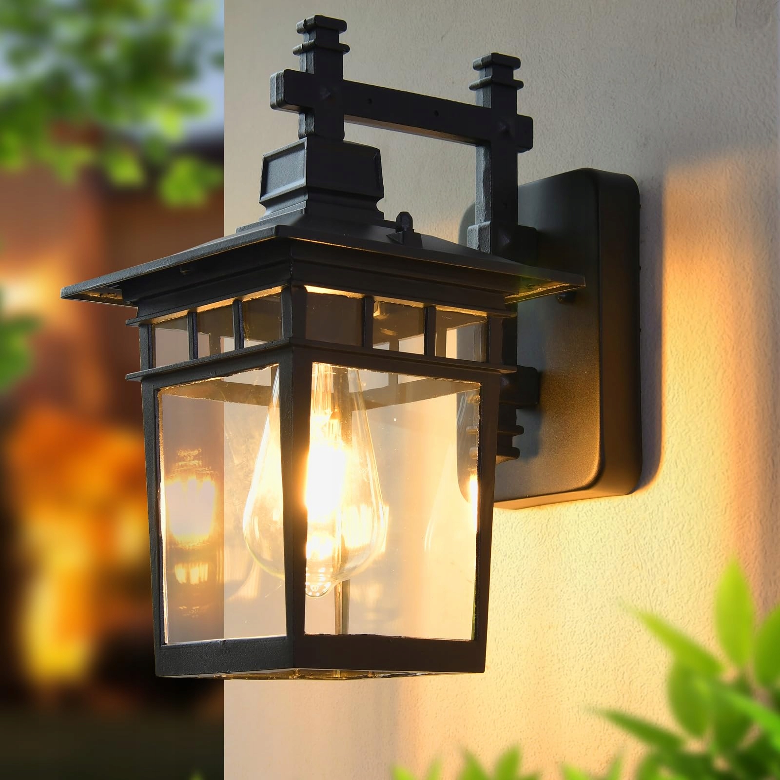 LXJCSM Vintage Buitenwandlamp IP44 Zwart 40W