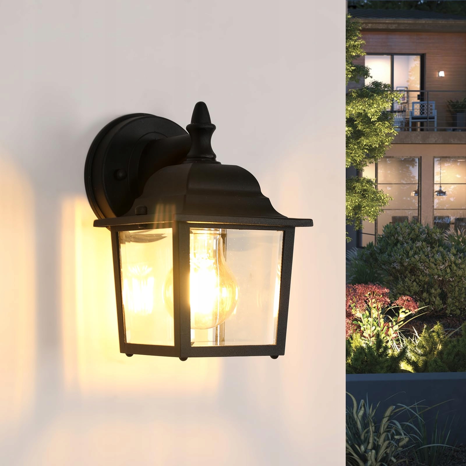PHEASHINE Vintage Buitenwandlamp Zwart E27 60W
