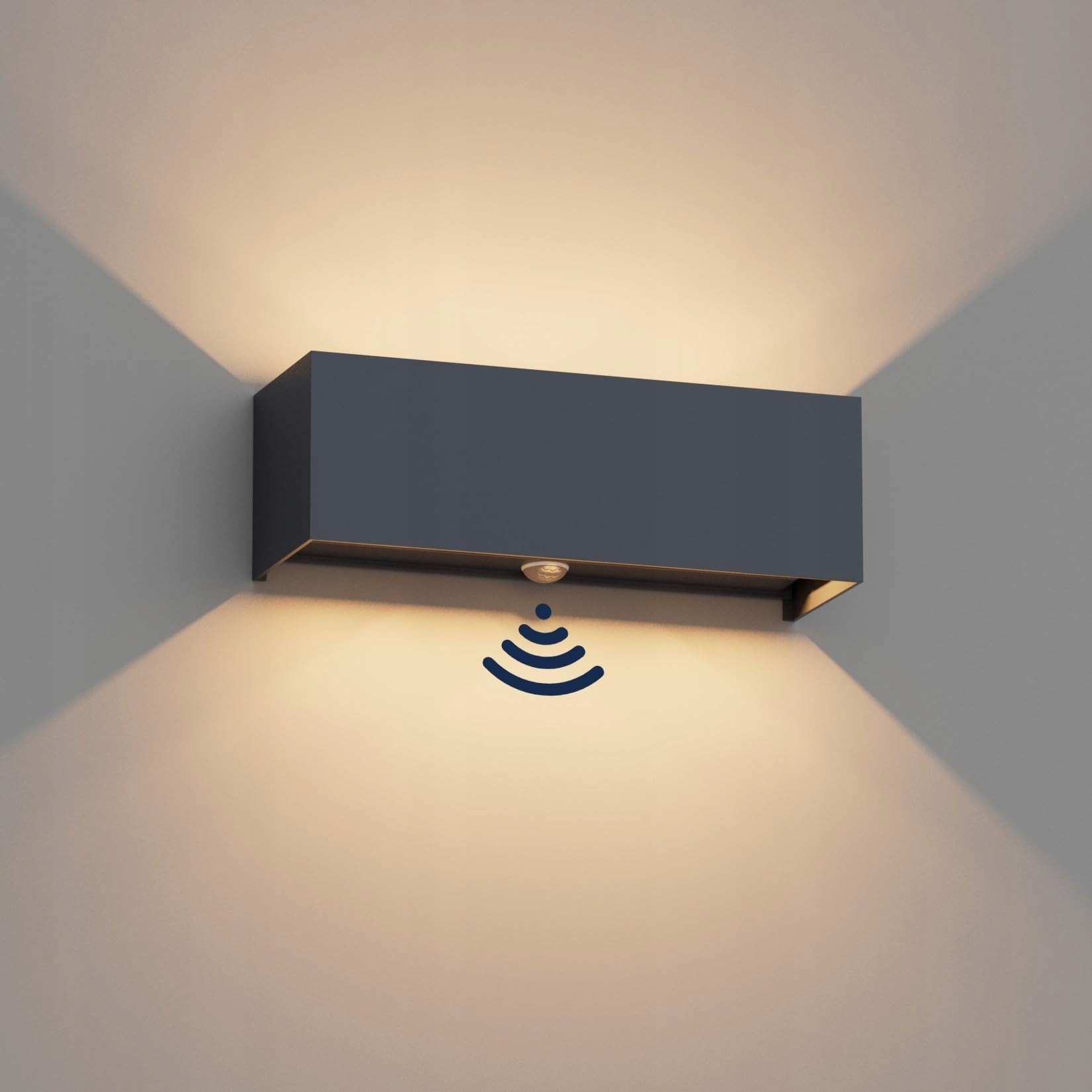 COINMIT Buitenwandlamp Bewegingsmelder 30W 3000K IP65 Antraciet