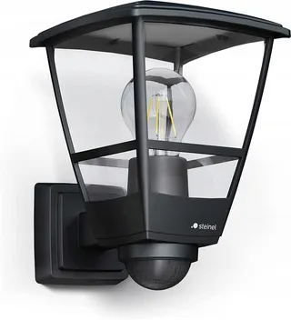 STEINEL Buitenwandlamp L 10 S Zwart Bewegingsmelder 180° E27