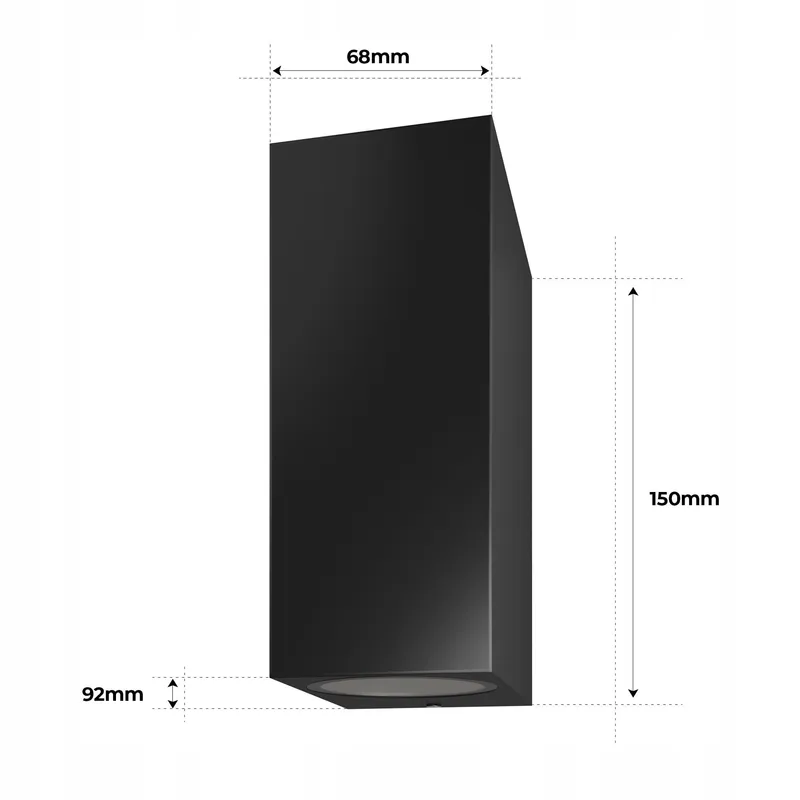 LEDVION Helene LED Buitenwandlamp Zwart IP54 GU10 Up Down — foto 7