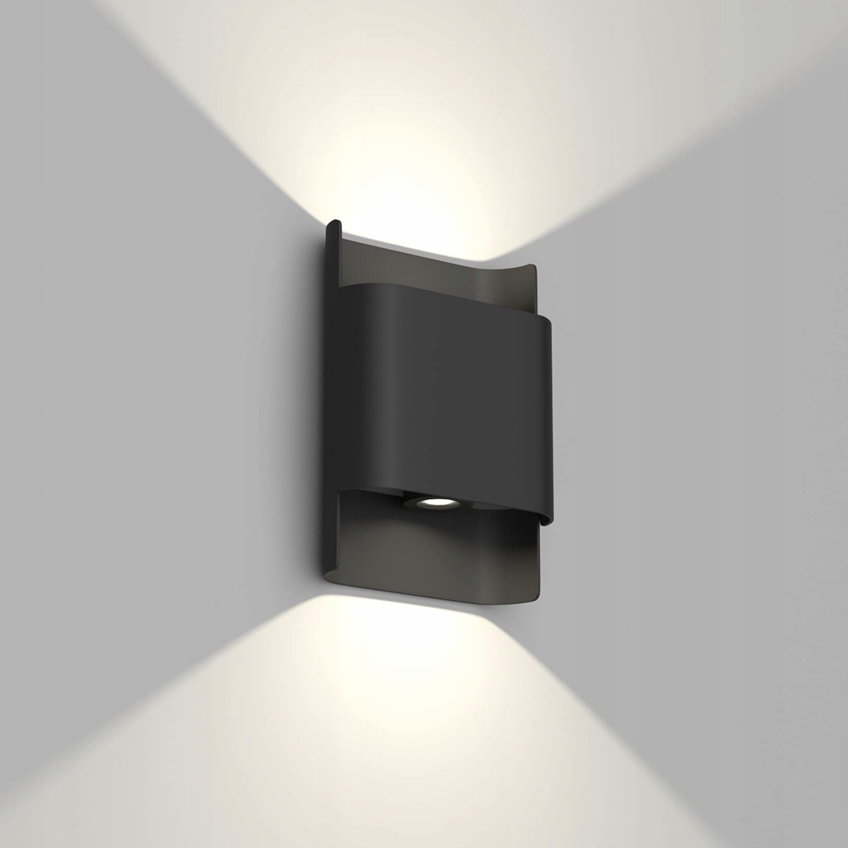 KLIGHTEN LED Wandlamp Binnen Buiten 12W IP65 Zwart 4000K