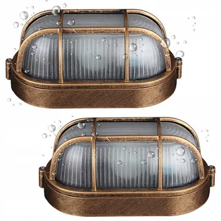 Vintage Ovale Buitenwandlamp IP54 E27 Aluminium