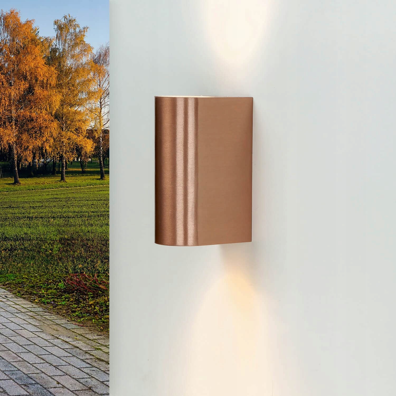 LICHT-ERLEBNISSE Buitenwandlamp GU10 Koper IP44