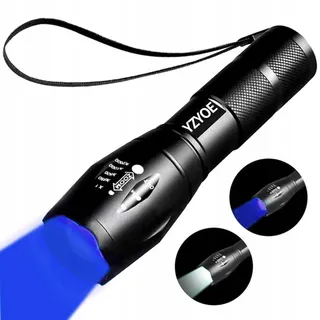 YZYOE Zaklamp 2-in-1 Wit Blauw Licht Oplaadbaar