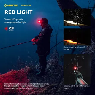 ARMYTEK Wizard C2 WR USB Zaklamp Warmwit Rood Licht — miniatuur 6