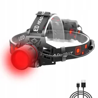 WESLITE LED Hoofdlamp Rood Licht USB Oplaadbaar Zoom