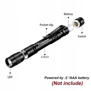 POCKETMAN LED Penlight Zaklamp Clip — miniatuur 2