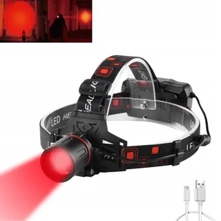 WESLITE LED Hoofdlamp Rood Licht 1000 Lumen USB Oplaadbaar