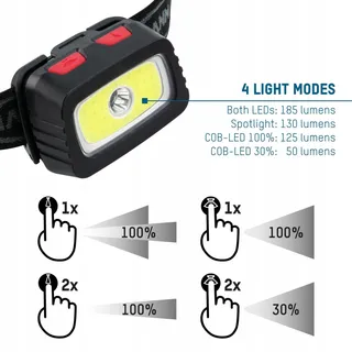 ANSMANN HD200B LED Hoofdlamp Waterdicht Op Batterijen — miniatuur 7