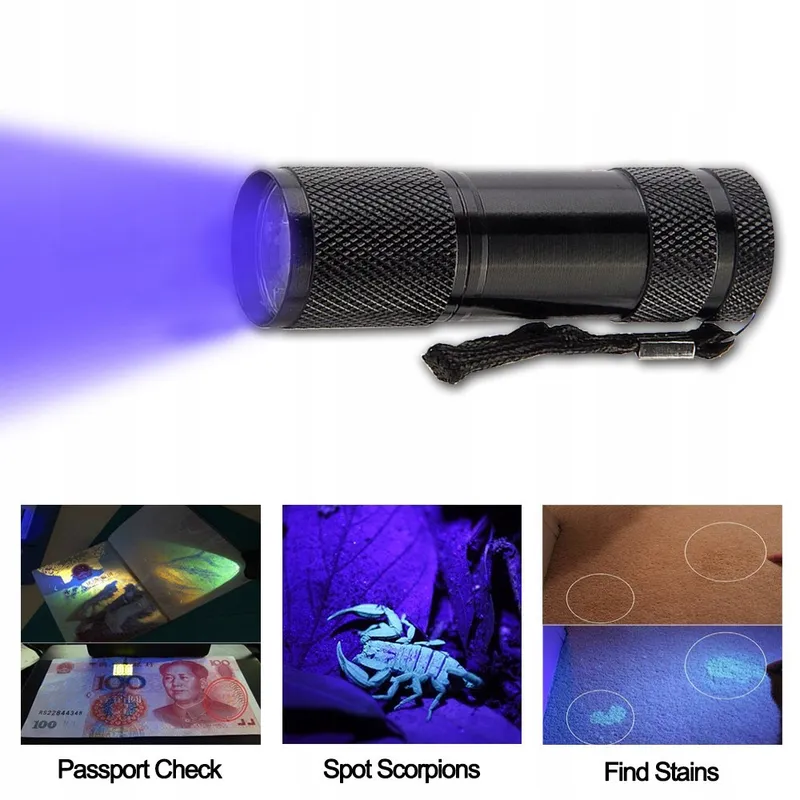 POCKETMAN Mini UV LED Zaklamp 395nm Waterdicht Detector — foto 3