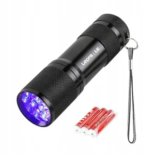 LE Mini UV LED Zaklamp 9 LED 395nm AAA Batterijen