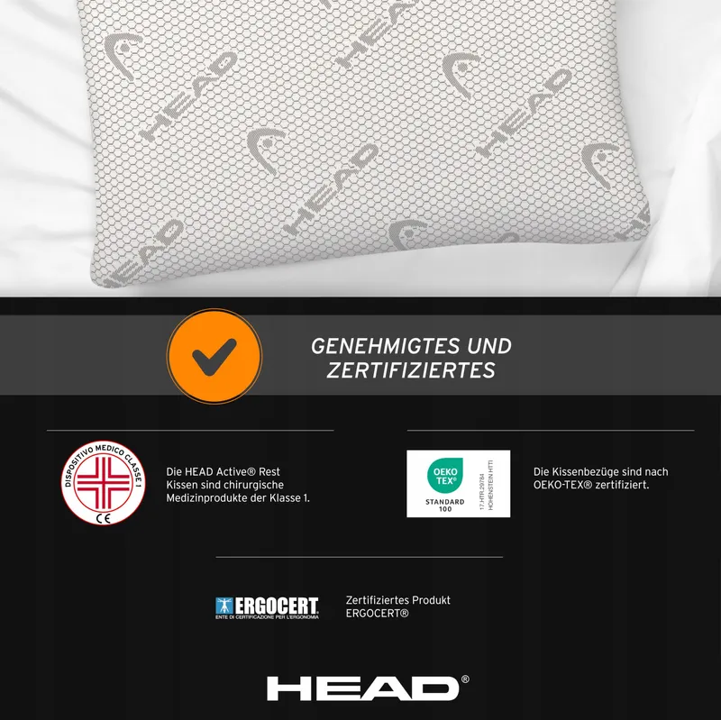 HEAD Ergonomisch Kussen Traagschuim Antistatisch 42x72 cm — foto 6