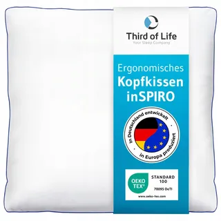 THIRD OF LIFE Premium Kussen 80x80 Ergonomisch Alle Slaaphoudingen