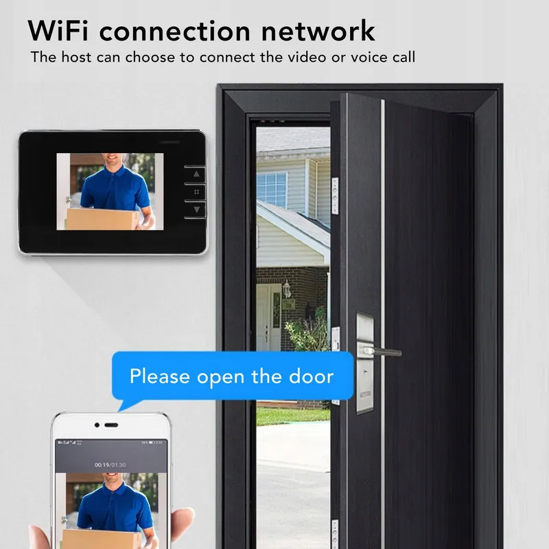 SMARTCAM Deurcamera 120° Groothoek HD Nachtzicht Deurbel Intercom — foto 3