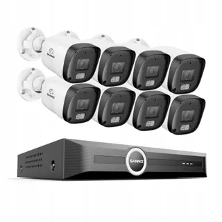 SANNCE PoE Cameraset 5MP 8CH NVR 8x3MP Waterdicht IR LED