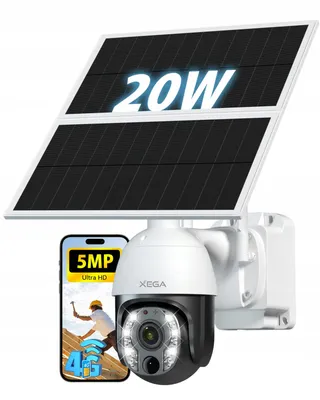 XEGA 5MP 10x Zoom 4G LTE Zonnecamera 30000mAh IP65 Kleur Nachtzicht