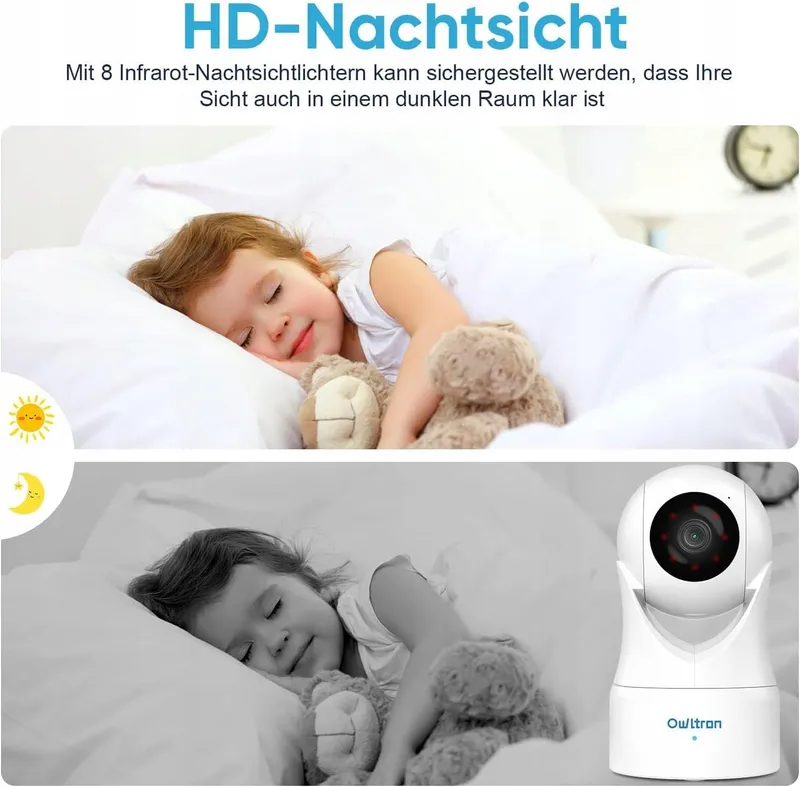 OWLTRON Camera Binnen 360° WiFi Bewegingsdetectie Audio — foto 2
