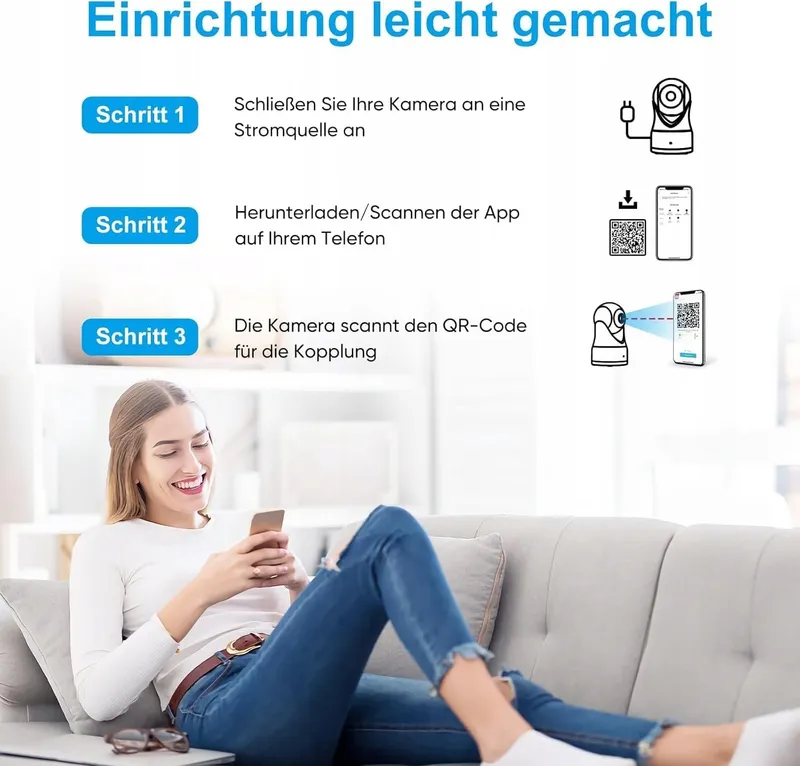 OWLTRON Camera Binnen 360° WiFi Bewegingsdetectie Audio — foto 8