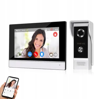 KURDUNLY Video-intercomsysteem 7 inch 1080P Touchscreen WiFi Tuya App