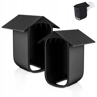 ZITUZY 2 Stuks Silicone Hoes EufyCam 2C/2C Pro Zwart