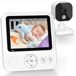 OBVHNUA Babyfoon Camera 720P 2.8 inch IPS VOX Audio