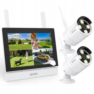 ANNKE Cameraset 5MP 4CH 7 inch NVR 2x 3MP WiFi 2-weg Audio