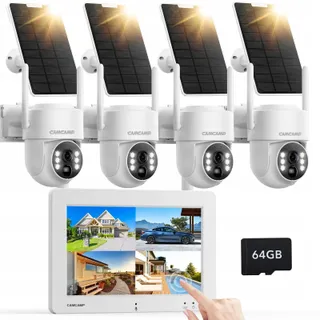 CAMCAMP Zonnecamera 4MP 4x WiFi 64GB 7 inch Scherm