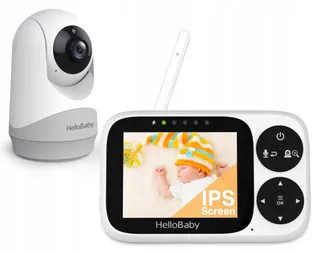HELLOBABY Babyfoon Camera 3.2 inch IPS Scherm Nachtzicht Audio
