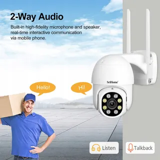 SRIHOME Buitencamera WiFi 1080P IP66 Nachtzicht 2-weg Audio — miniatuur 3
