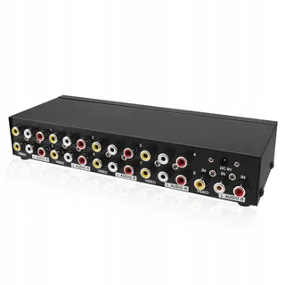 QICHENG&LYS Audio Video Splitter 1x8 RCA AV TV DVD DVR