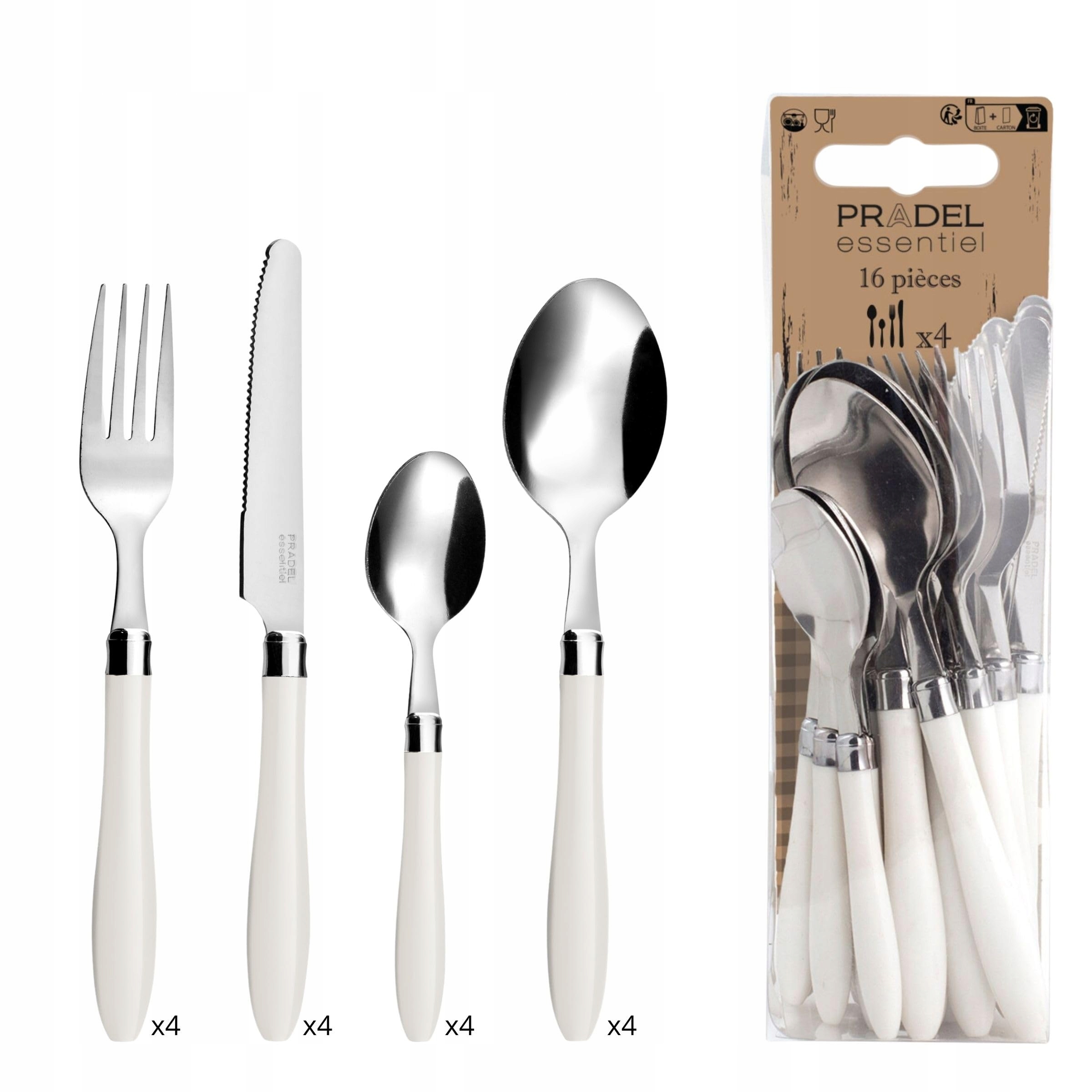 AMEFA REGLISSE Modern Bestek 4 Personen Witte Handvatten 16-delig