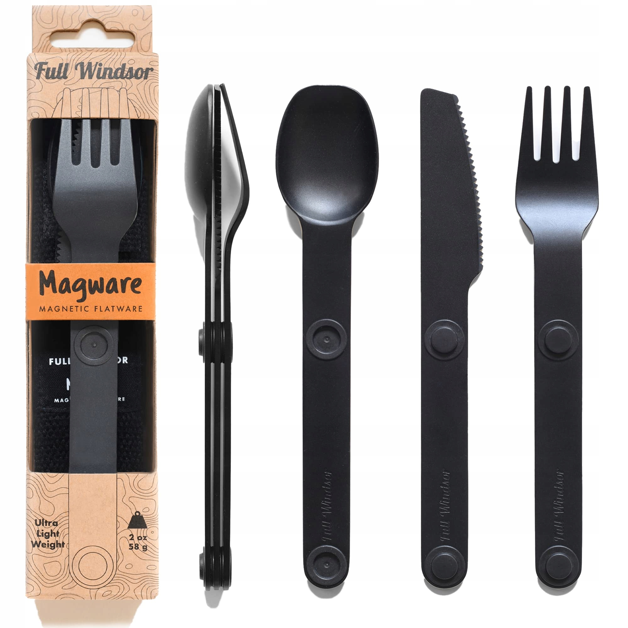 FULL WINDSOR Magware Magnetische Campingbestekset 3-delig