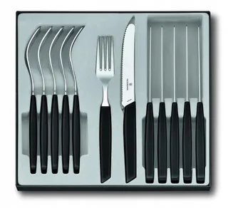 VICTORINOX Swiss Modern Bestekset 12-delig 6 Personen Zwart