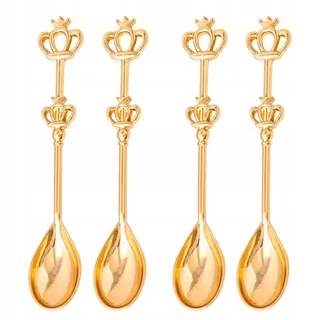 CIYODO Set 4 Gouden Koffielepels Roestvrij Staal Dessert