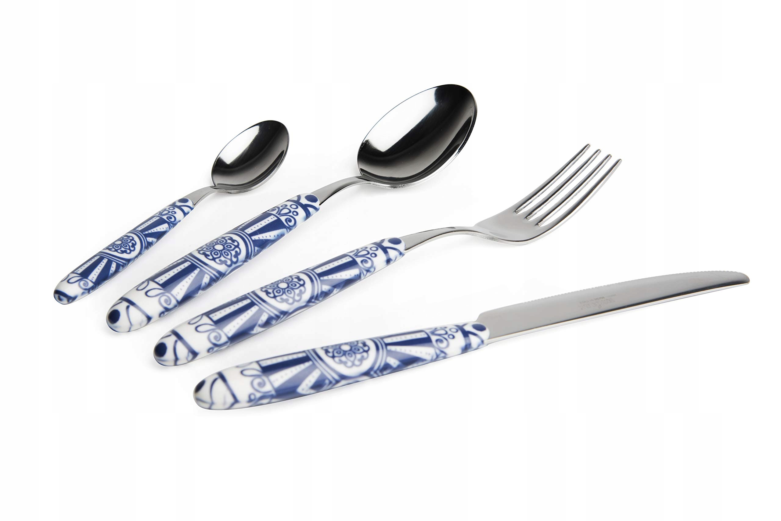 EXCELSA Boheme Blauw Bestekset Roestvrij Staal Kunststof Handvat 24-delig