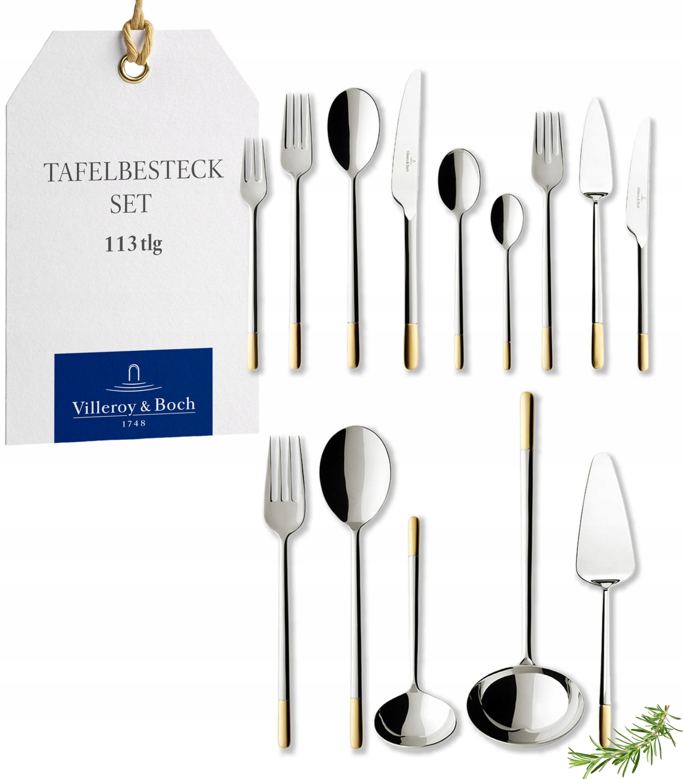 VILLEROY BOCH Ella Bestekset 113-delig Roestvrij Staal 12 Personen